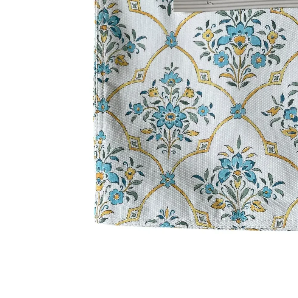 Rachel Ashwell Farmhouse Floral Placemats 13x19 Yellow Blue White Set of 6 NEW